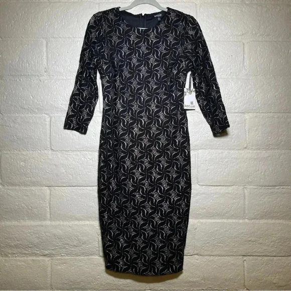 NWT-Kensie Dresses  Color: Black/Gold size: 2 - Picture 4 of 8